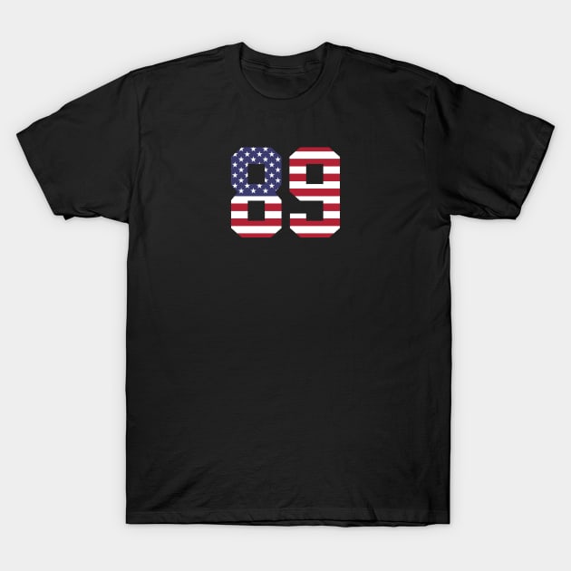 United States Number 89 T-Shirt by Ericokore